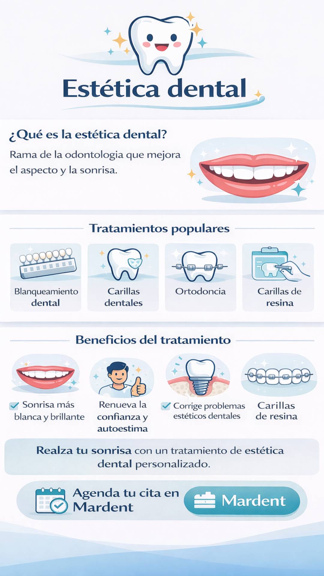 infografia informativa sobre est&eacute;tica dental